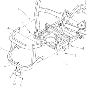 Bumper Diagram and Parts List for ZTXS4-54KH (47RSCAB7A10)(2023) Cub Cadet Lawn Tractor